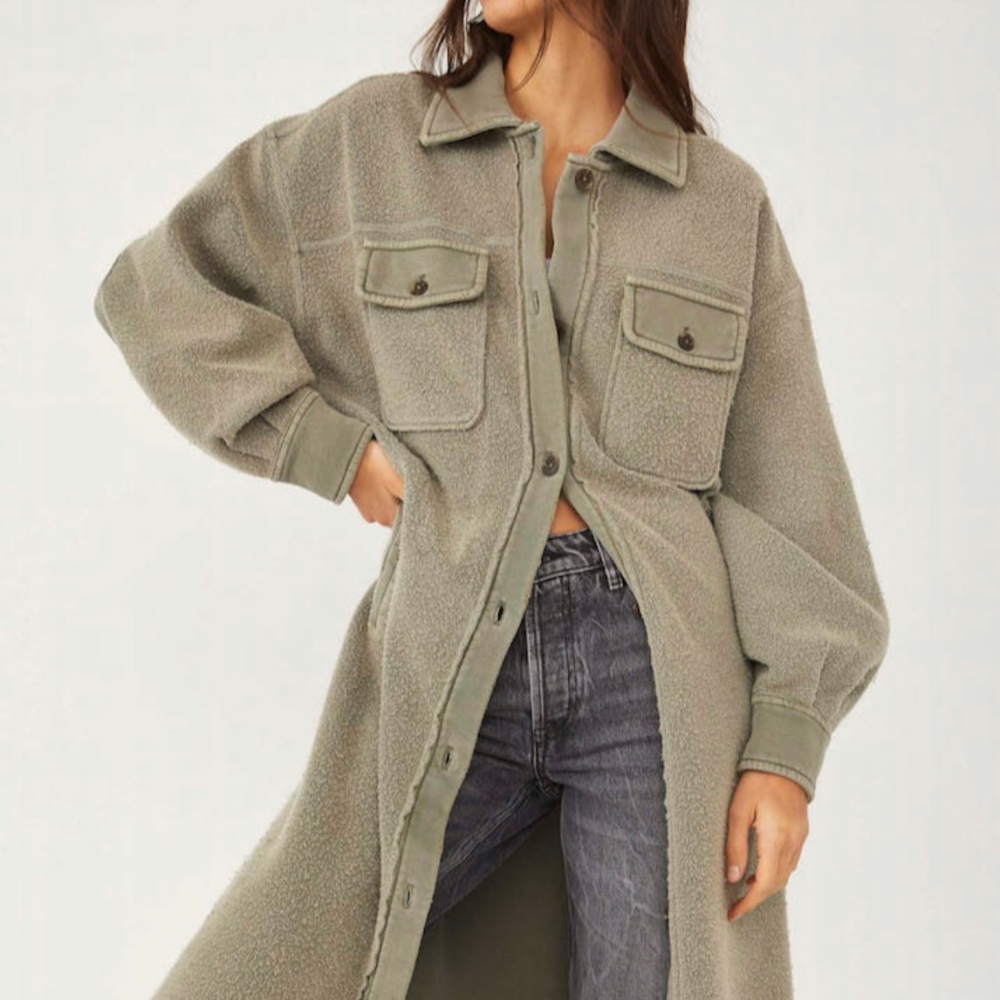 Free people long ruby shacket